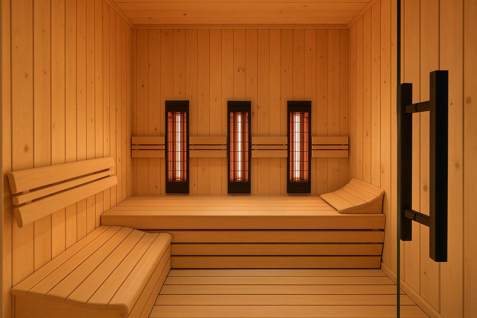 State-of-the-art infrared sauna with modern technology and gentle warmth