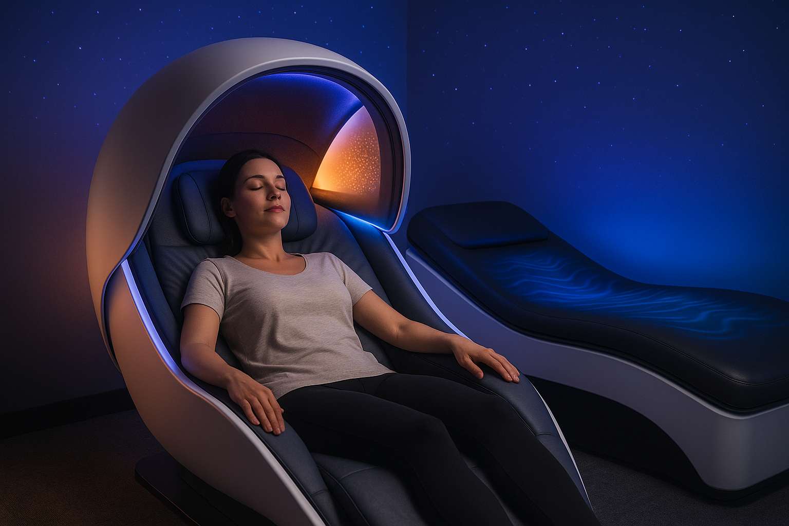 Recovery pod benefits for stress reduction and mental performance