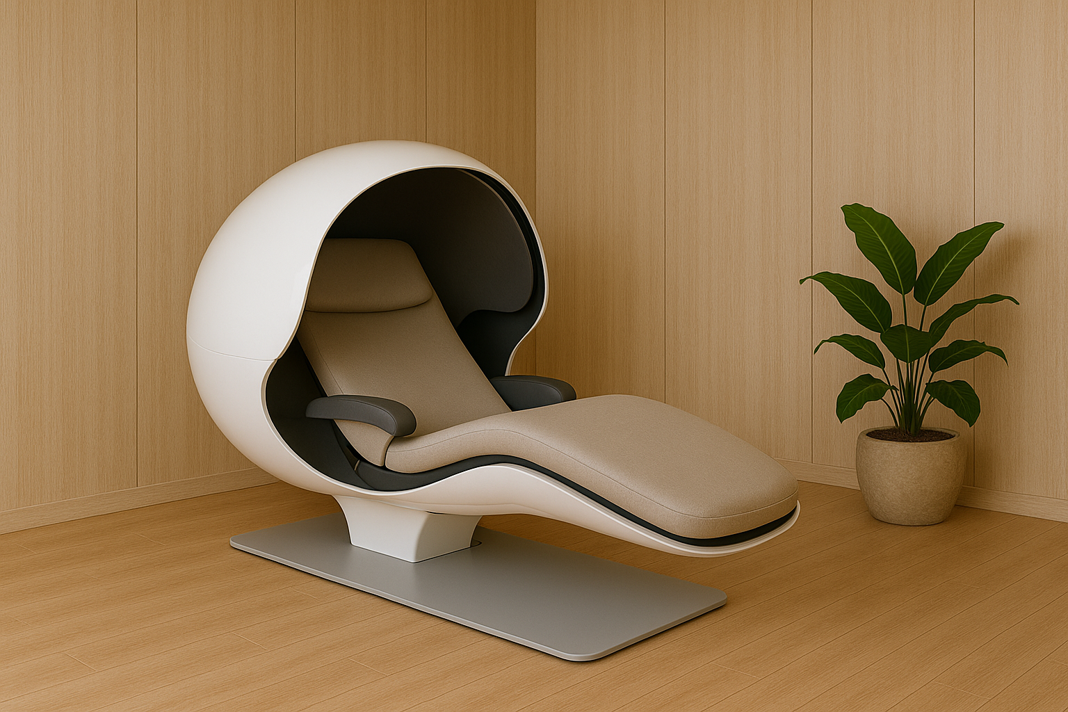 Nap pod with acoustic shell
